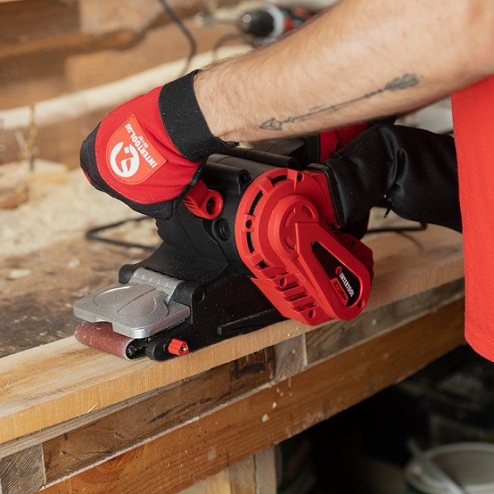 Шліфмашина стрічкова INTERTOOL WT-0530, 1010 вт, 120-380м/хв, 76*533мм