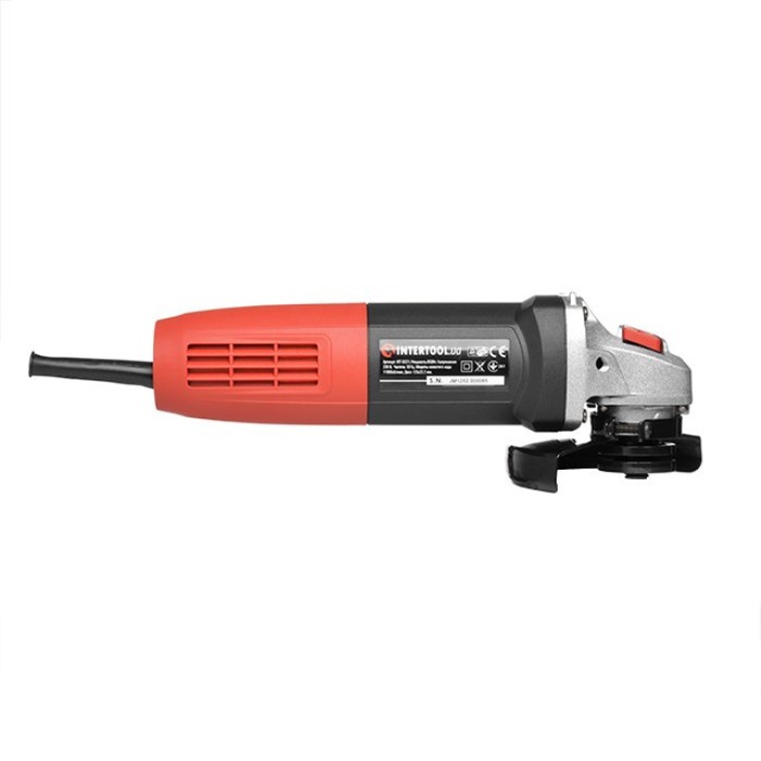 Шліфмашина кутова (болгарка) INTERTOOL WT-0221, 850Вт, діаметр кола 125мм, 11000 об/хв