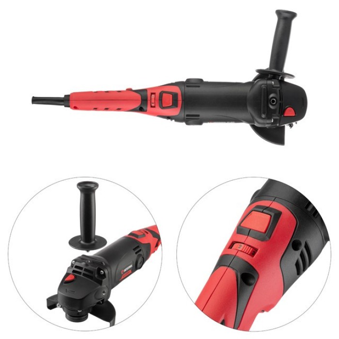 Шліфувальна машина кутова (болгарка) INTERTOOL WT-0225, 1200 Вт, 125мм, 5000-12000 об/хв, пов. рукоятка