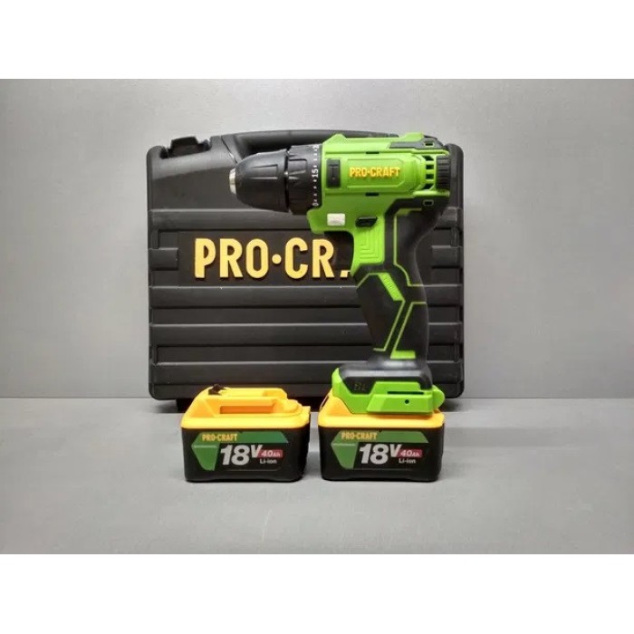 Шуруповерт акумуляторний PROCRAFT РА-18 BL (4 А/год) BRUSHLESS (безщітковий)