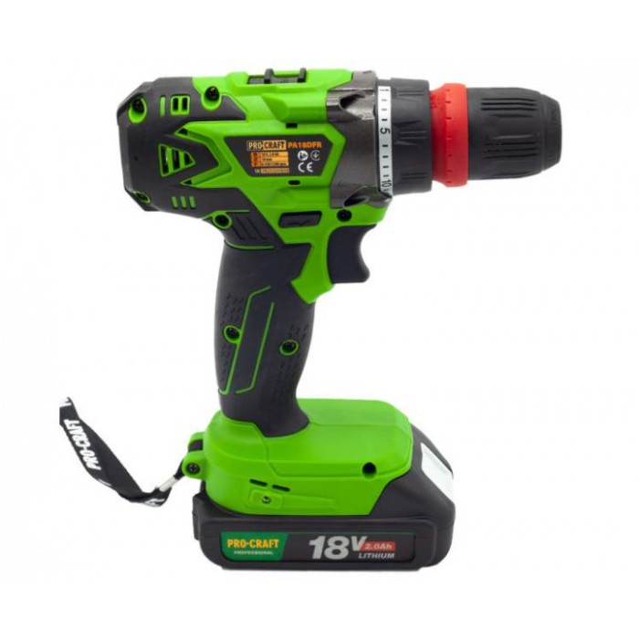 Шуруповерт аккумуляторный Procraft Industrial РА-18 с DFR патроном Extra (метал. корпус редуктора, гибкий вал)