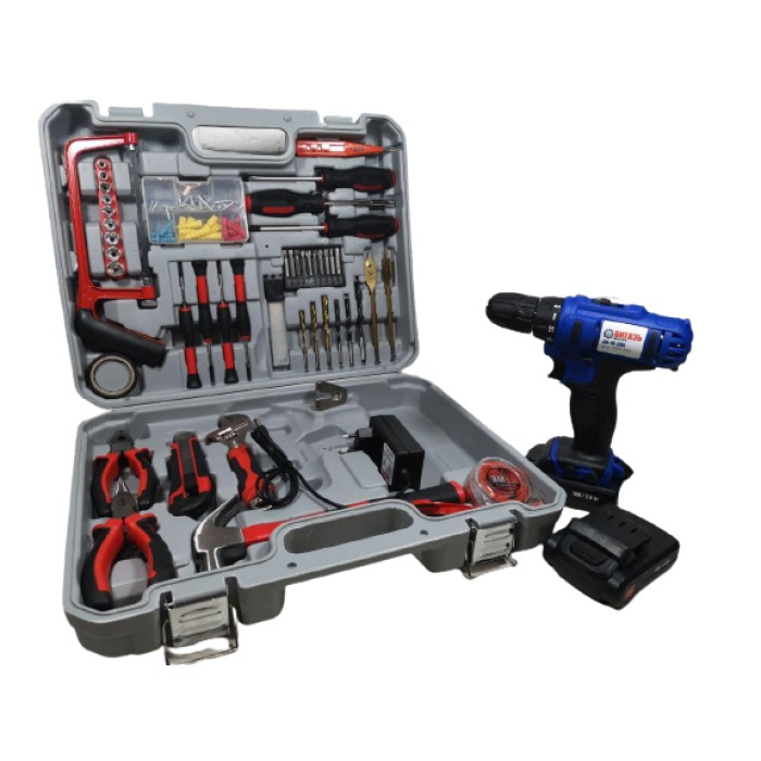 Шуруповерт акумуляторний Витязь ТА 18-2ЛН з набором інструментів Шуруповерт акумуляторний Витязь ТА 18-2ЛН з набором інструментів