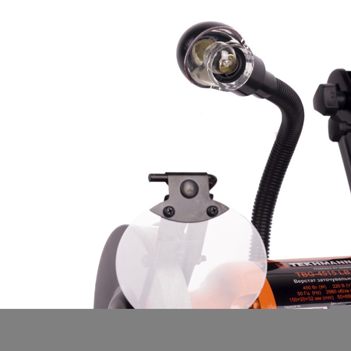 Верстат стрічково-шліфувальний Tekhmann TBG-4515 LB, 450 Вт, 2980 об/хв, диск 150х20х32 мм, стрічка 50×686 мм