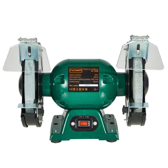 Верстат точильний NOWA SF 1250G, 1250 Вт, 2950 об/хв, діаметр диска 200 мм