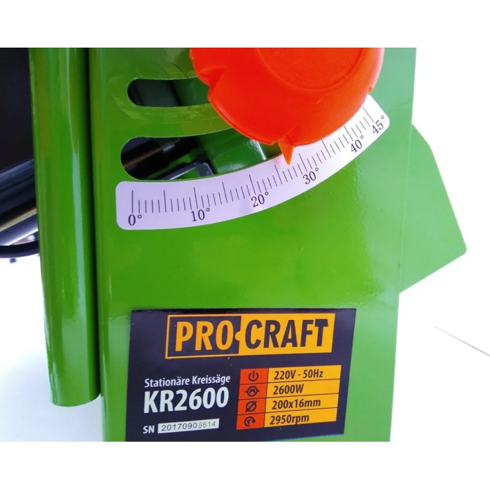 Стационарная циркулярная пила Procraft KR-2600/200