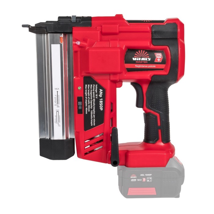 Степлер цвяхозабивний акумуляторний 2-в-1 Vitals Master ANp 1850P, 18, Li-ion, LED підсвічування