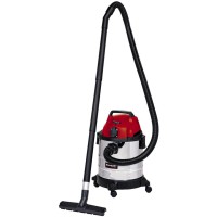 Будівельний пилосос Einhell TC-VC 1820 ЅА, 1250 Вт, 180 мБар, вбудована розетка, контейнер 20 л, насадки