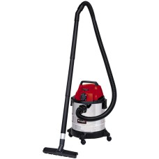 Будівельний пилосос Einhell TC-VC 1820 ЅА, 1250 Вт, 180 мБар, вбудована розетка, контейнер 20 л, насадки