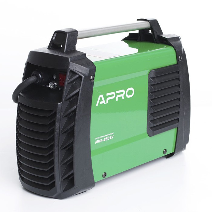 Зварювальний апарат інверторний APRO MMA-160 LV, ел. 5мм, + набір кабелів