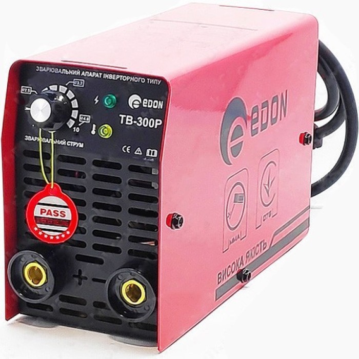 Зварювальний інвертор Edon TB-300P, 220 В, діапазон струму 20-300 А, потужність 3.5 кВА, електроди 1.6-4 мм