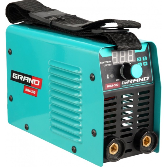 Зварювальний інверторний апарат Grand MMA-300, 6.9 кВт, дисплей, зварювальний струм 20-300 А, електроди 1.6-4.0