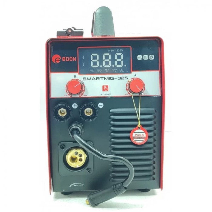 Сварочный полуавтомат 2 в 1 Edon Smartmig-325, 5.8 кВт, КПД 85%, сварочный ток 25-325 А, проволока 0.6-1.0