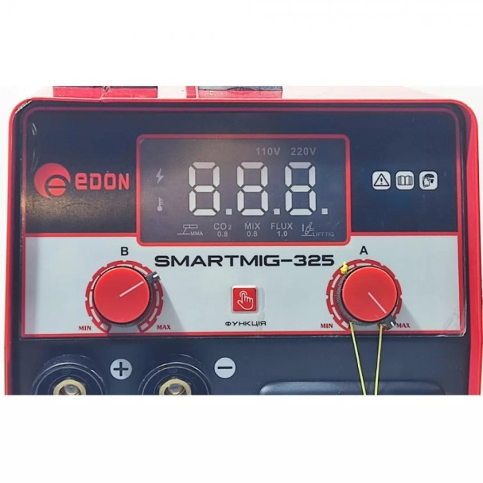 Сварочный полуавтомат 2 в 1 Edon Smartmig-325, 5.8 кВт, КПД 85%, сварочный ток 25-325 А, проволока 0.6-1.0