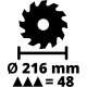 Торцювальна пила Einhell TC-SM 216, 1600 Вт, 5200 об/хв, ширина реза 305 мм, диск 216мм, лазерний маркер