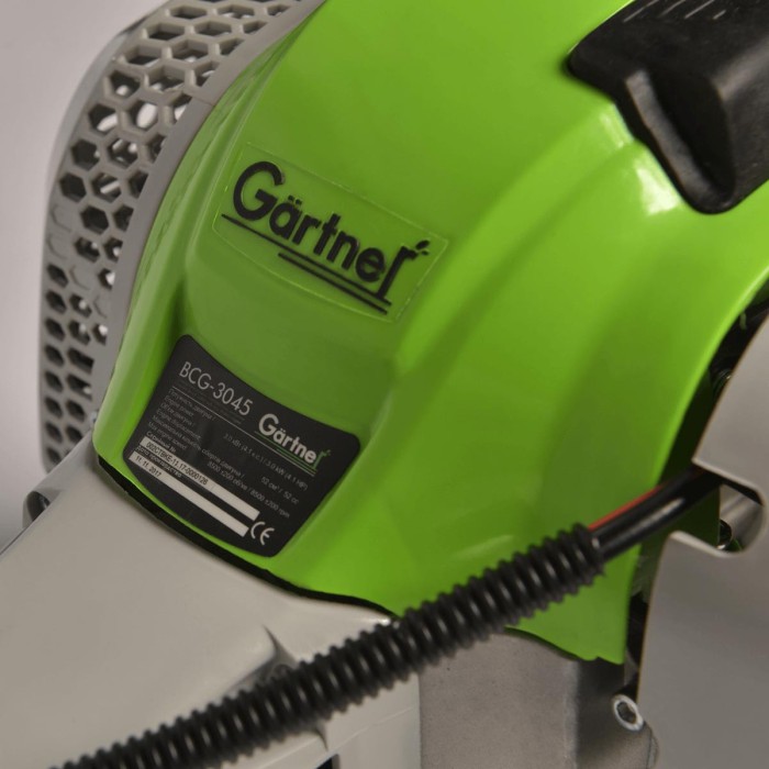 Бензиновий тример Gärtner BCG-3045, 3 кВт, 4.1 л. з, 52 см3, ширина скосу ліска/ніж 480/255 мм, бак 1.2 л.