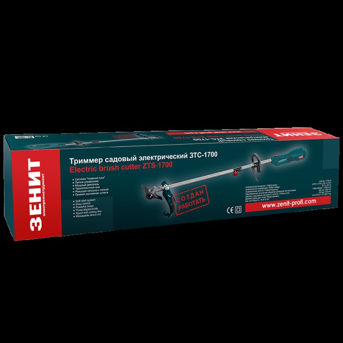 Тример електричний садовий Зеніт ЗТС-1700