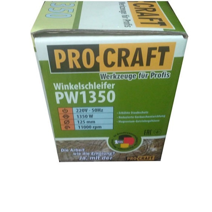 Кутова шліфмашина (болгарка) PROCRAFT PW-1350 125 мм