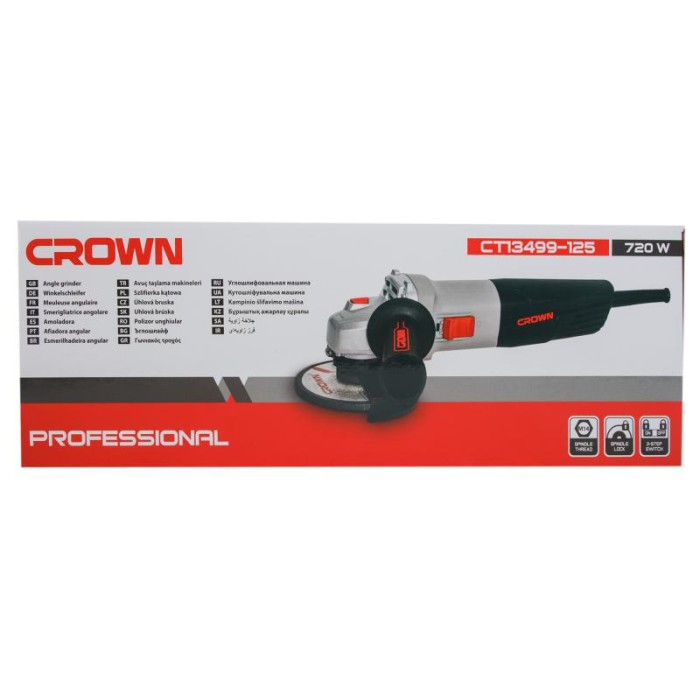 Угловая шлифовальная машина CROWN CT13499-125