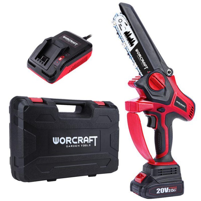 Акумуляторна безщіткова міні-пилка ланцюгова WORCRAFT CHS‑S20LiBM Акумуляторна безщіткова міні-пилка ланцюгова WORCRAFT CHS‑S20LiBM