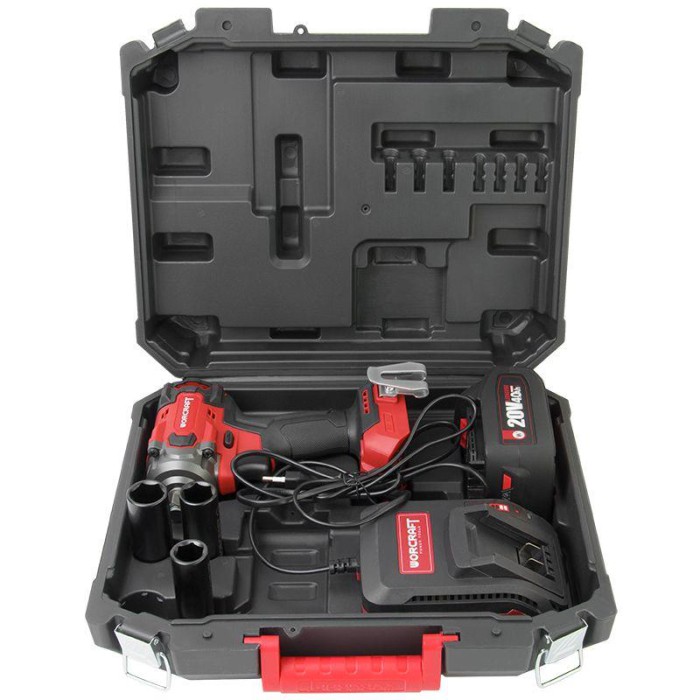 Акумуляторний безщітковий гайковерт ударний WORCRAFT CIW‑S20LiBM‑450, 1 АКБ, 450 Нм, LED-підсвічування, 3 скор