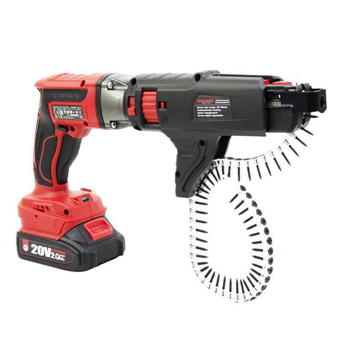 Акумуляторний безщітковий шуруповерт стрічковий WORCRAFT CDIS-S20LiBM, 20В, 15 Нм, 4000 об/хв, LED, 1 АКБ