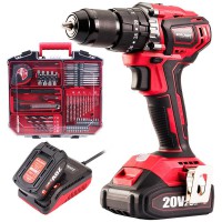 Акумуляторний безщітковий шуруповерт WORCRAFT CHD-S20LiBAT (2 АКБ 20В, 2 А * год, набір інструментів, кейс)