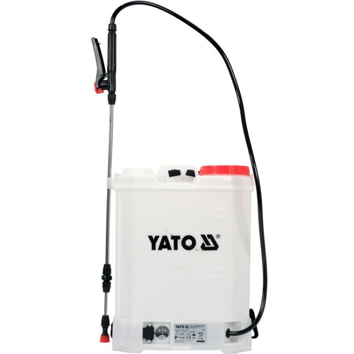 Обприскувач акумуляторний від сонячної батареї YATO YT-86220, 12 В, 8 Агод, бак- 16л, продуктивность- 3.1 л/хв