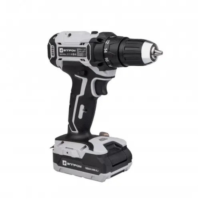 Акумуляторний шуруповерт Елпром ЕДША-24М-2Li, 24 В, 2 А/год, 2 швидкості, 2 акк, кейс