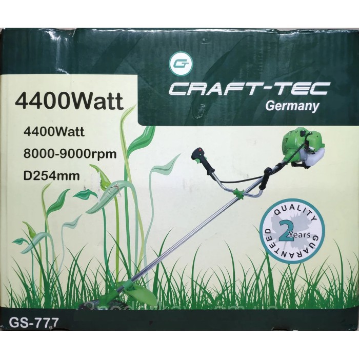 Бензокоса Craft-tec GS-777 4400W (1 ніж/40z+1шпуля+рюкзак)