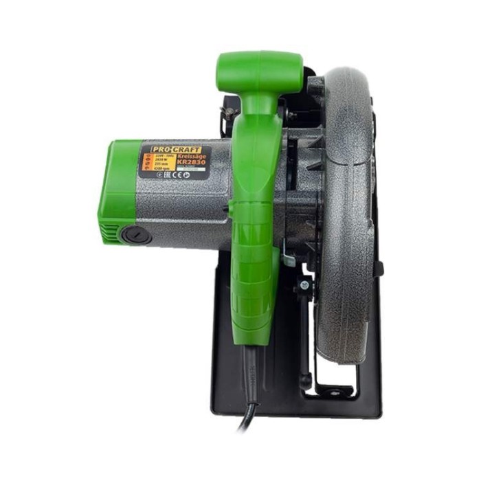 Дискова ручна (циркулярна) пила Procraft KR-2830, 2830 Вт, 4500 об/хв, діаметр диска 235 мм, 85 мм пропил
