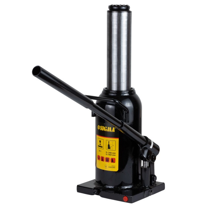 Домкрат гідравлічний пляшковий 20 т H 242-452мм SIGMA (6101201)