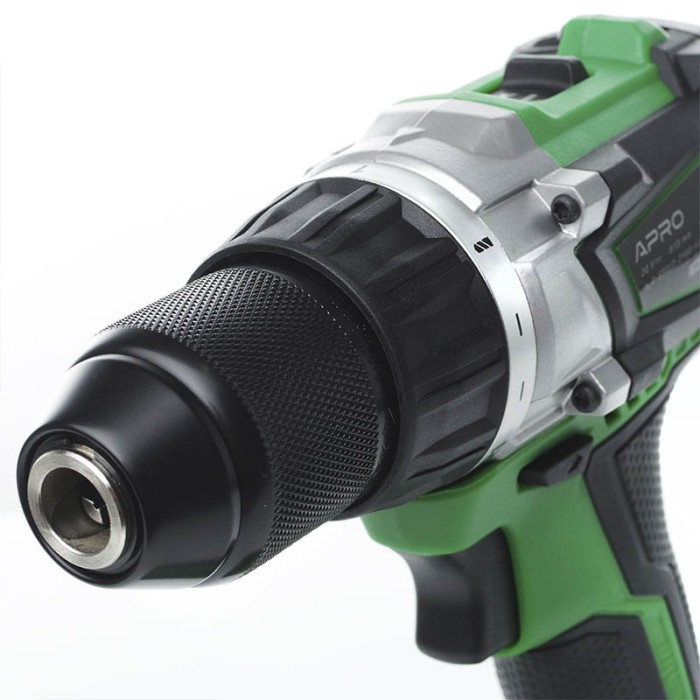 Дриль-шуруповерт безщітковий APRO 20В, 2А, 20DB, 2 АКБ, ЗУ, кейс Дриль-шуруповерт безщітковий APRO 20В, 2А, 20DB, 2 АКБ, ЗУ, кейс