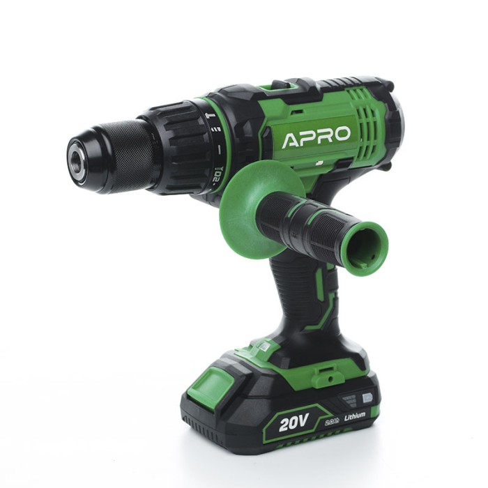 Дриль-шуруповерт ударний APRO 20В, 2А, 20HD 2 АКБ, ЗУ, кейс Дриль-шуруповерт ударний APRO 20В, 2А, 20HD 2 АКБ, ЗУ, кейс