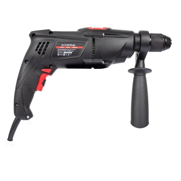 Дриль електрична Vitals Professional Et 2105YEadk, 1050 Вт, 2 швидкості, 0-1100 / 0-3000 об/хв, реверс