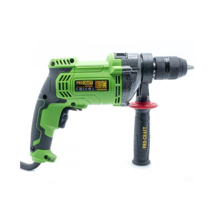 Дриль ударний Procraft PS1350М, 1350 Вт, 2800 об/хв, швидкозатискний патрон 13 мм