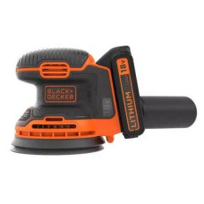 Эксцентриковая аккумуляторная шлифмашина Black+Decker BDCROS18 (18 В, 1,5 Ач)