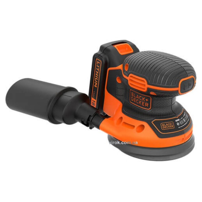 Эксцентриковая аккумуляторная шлифмашина Black+Decker BDCROS18 (18 В, 1,5 Ач)