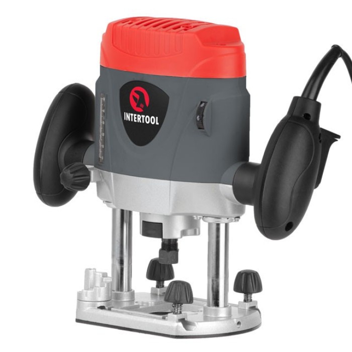 Фрезер INTERTOOL DT-0950, 1200 Вт, 8000-28000 об/хв, цанга 6/8 мм, макс глибина 52 мм