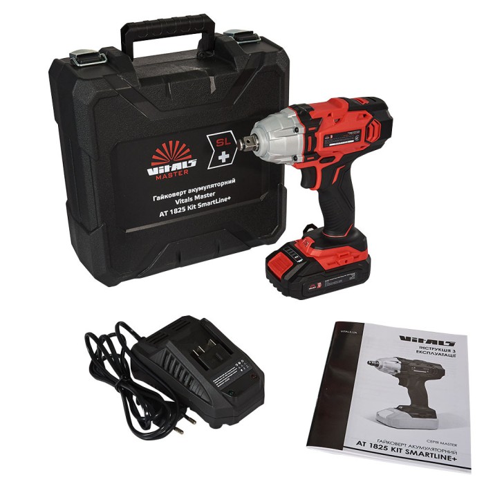 Гайковерт акумуляторний Vitals Master AT 1825 Kit SmartLine+