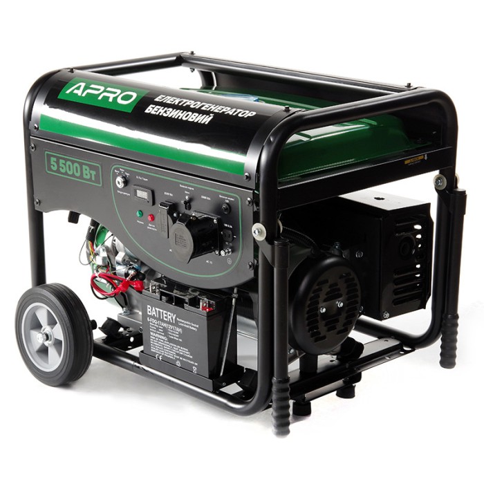 Генератор бензиновий 4-тактний 5.0/5.5 кВт (електро запуск) APRO Генератор бензиновий 4-тактний 5.0/5.5 кВт (електро запуск) APRO
