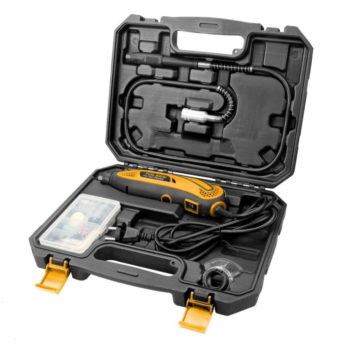 Гравер електричний Tolsen Т-135 (135 Вт, 106 насадок, кейс)