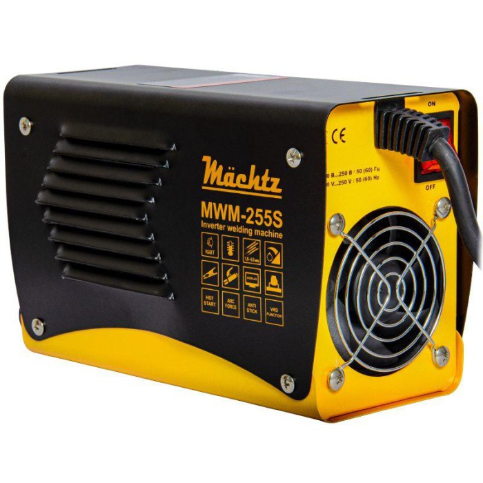 Инверторный сварочный апарат Machtz MWM-255 S, 7.1 кВт, сварочный ток 20-255 А, диаметр электрода 1.6-5.0