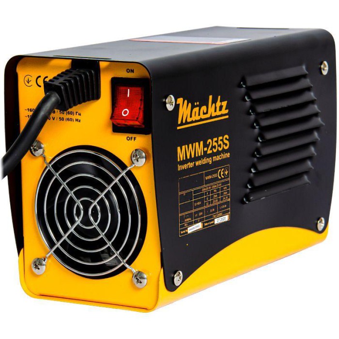 Инверторный сварочный апарат Machtz MWM-255 S, 7.1 кВт, сварочный ток 20-255 А, диаметр электрода 1.6-5.0