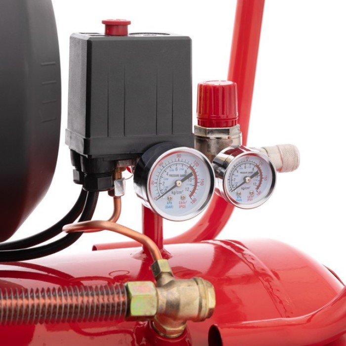 Компресор INTERTOOL PT-0008, 100 л, 3 кВт, 220 В, 8 атм, 420 л/хв, 2 циліндра