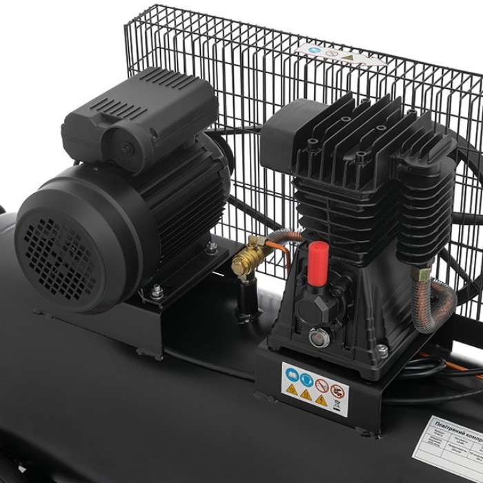 Компресор INTERTOOL PT-0012, 100 л, 1.8 кВт, 220 В, 10 атм, 250 л/хв