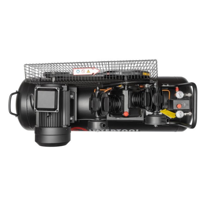Компресор INTERTOOL PT-0013, 100 л, 3 кВт, 380 В, 8 атм, 500 л/хв, 2 циліндра