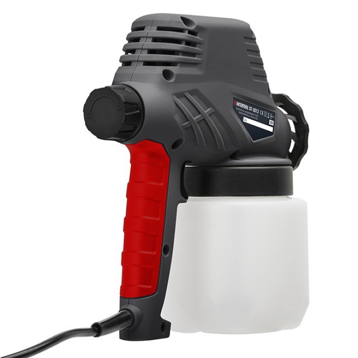 Краскопульт электрический INTERTOOL DT-5012, 120 Вт, форсунка 0,8 мм, бачок 0,8 л, 320 мл/мин