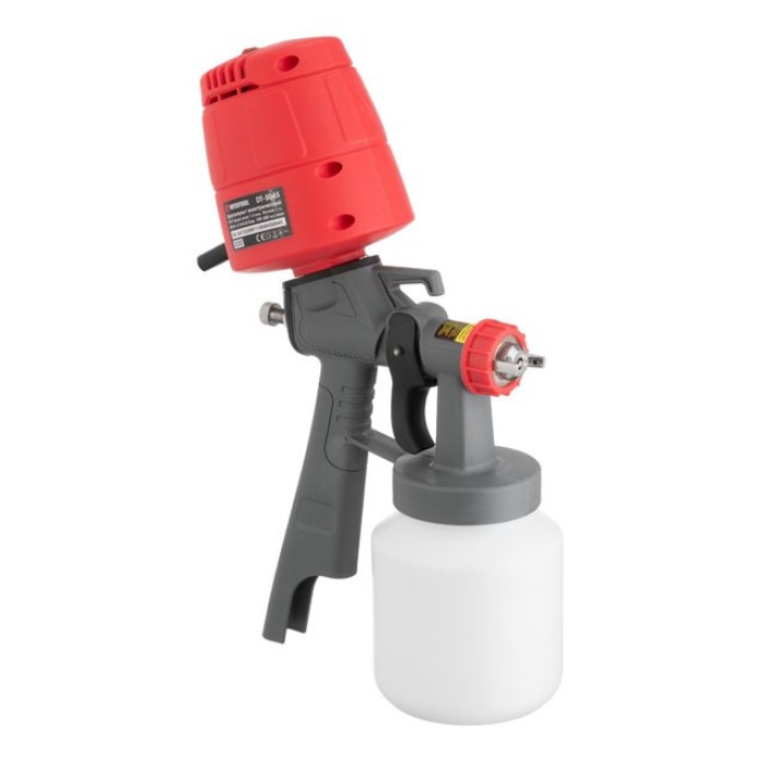 Краскопульт электрический INTERTOOL DT-5045, HVLP 450 Вт., форсунка 1.5 мм, бачок 1л., 100-200 мл/мин