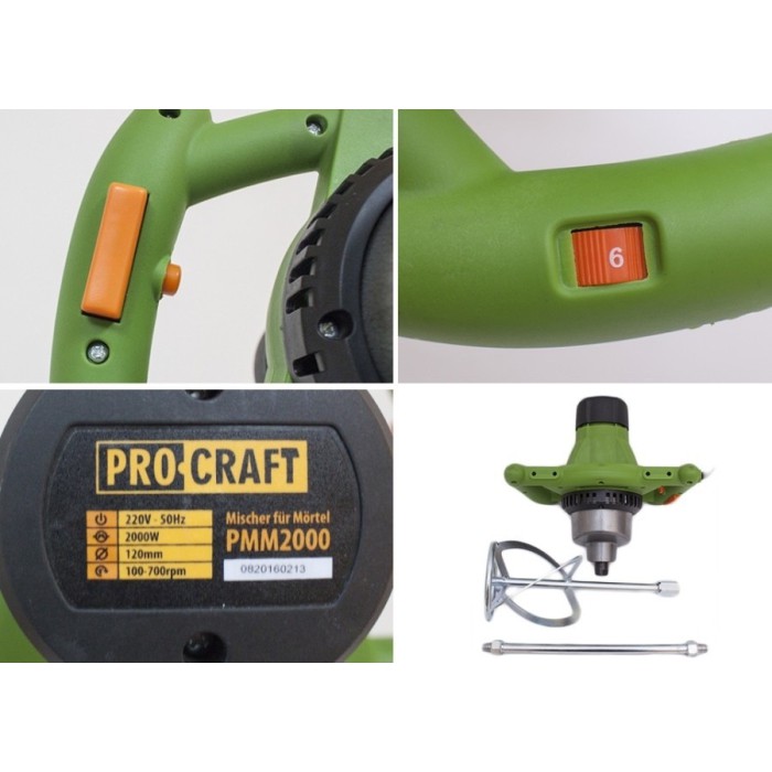 Міксер PROCRAFT РММ-2000, 850 Вт, 100-700 об/хв Міксер PROCRAFT РММ-2000, 850 Вт, 100-700 об/хв