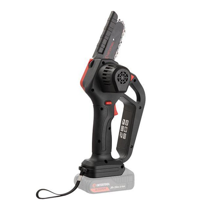 Міні-пилка ланцюгова акумуляторна 20 В, шина 10 см, 4 м/с, без ЗП та АКБ, STORM INTERTOOL WT-9110